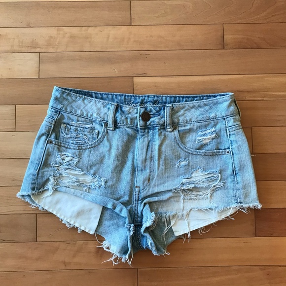 American Eagle Distressed Jean Shorts - Picture 1 of 4